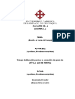 Plantilla Trabajo Titulacion - Carrera Sistemas