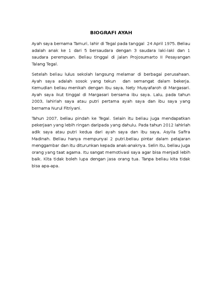 Biografi Ayah