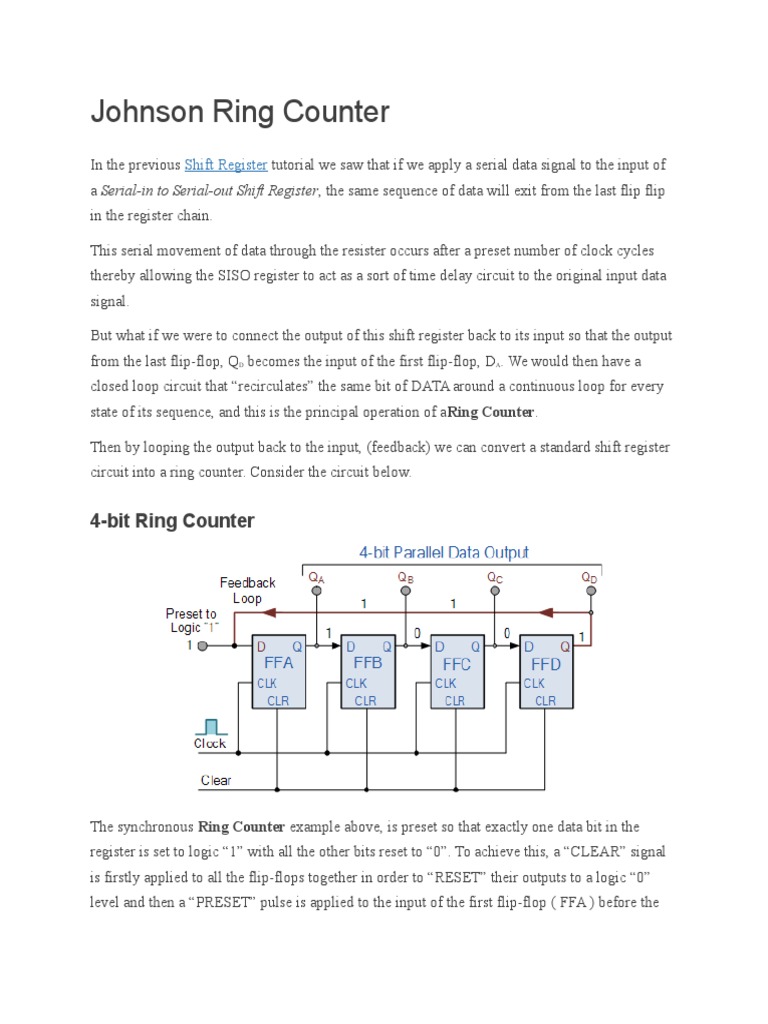 Johnson Ring Counter Feedback Electronic Design