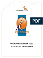 Manual Configuracion y Uso Devoluciones A Proveedores PDF