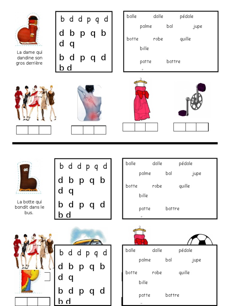 Jeu De Discrimination Visuelle à Imprimer b d p q (Alphas - Discrimination Visuelle Et Sonore)