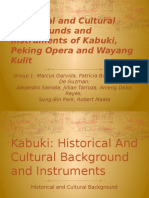 Kabuki, Peking Opera and Wayang Kulit: Historical Backgrounds and Instruments