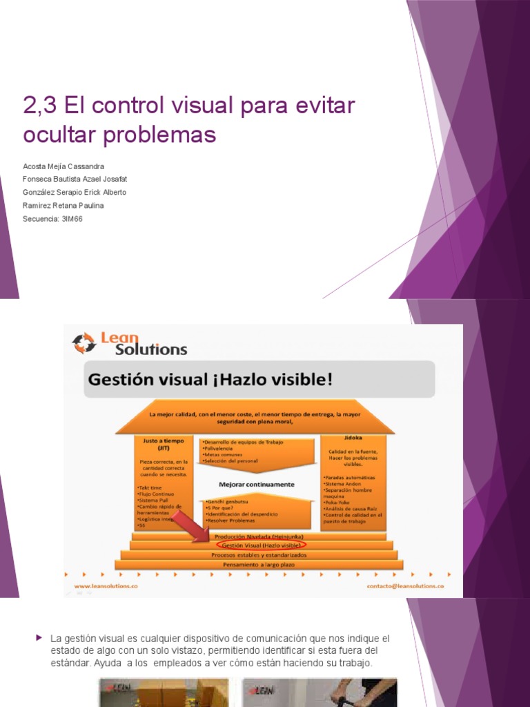 Control Visual en Gestión Lean | PDF | Calidad (comercial) | Diseño