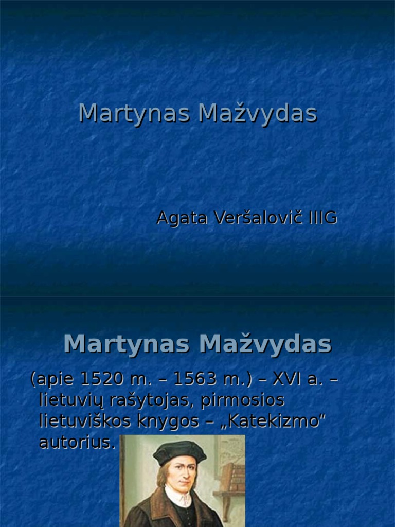 Martynas Mažvydas PDF