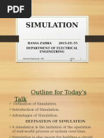 Simulation: Hania Zahra 2015-Ee-55 Department of Electrical Engineering