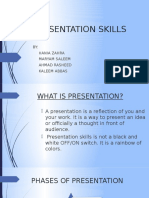 Presentation Skills: BY: Hania Zahra Maryam Saleem Ahmad Rasheed Kaleem Abbas