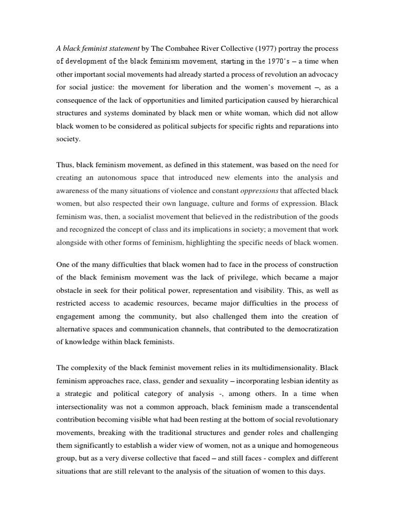 essay feminism