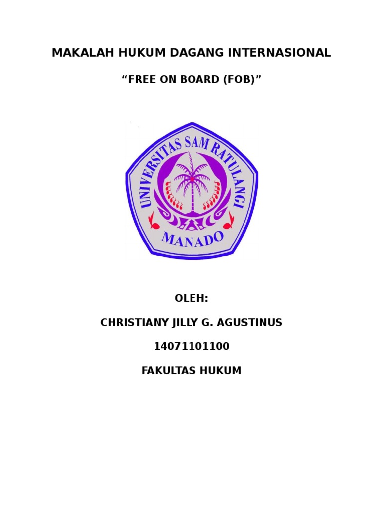 Makalah Hukum Dagang Internasional