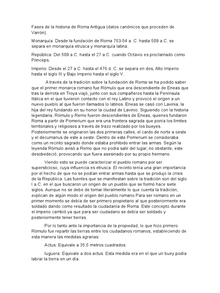 Historia de Roma: Monarquía a Imperio | PDF | Viajes y turismo | Historia