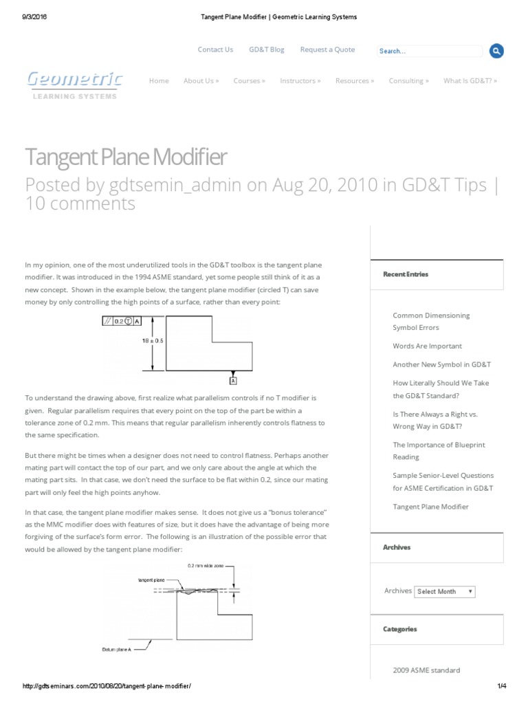 Tangent Plane Modifier Geometric Learning Systems PDF Engineering