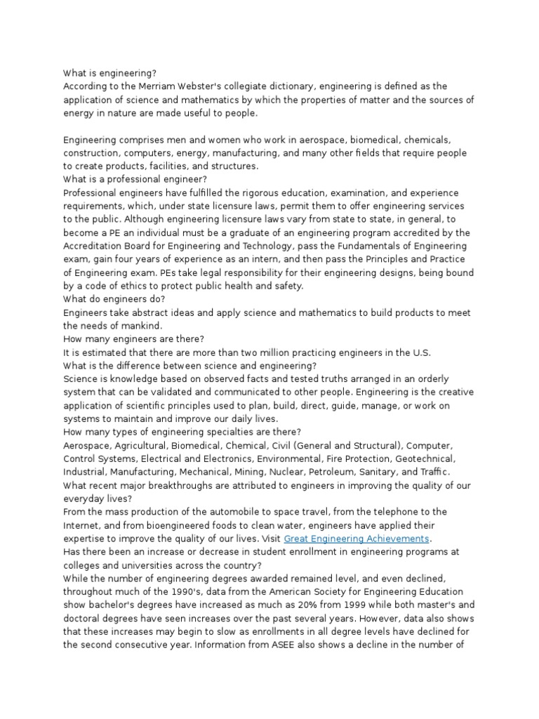 WHAT IS ENGINEERING IN SIMPLE TERMS visual data 7