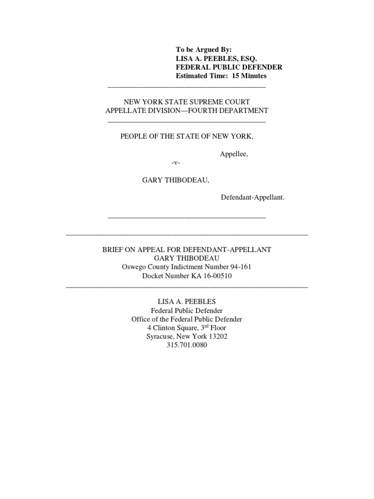Thibodeau Appeal | PDF