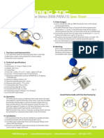 EKM PWM.75 Water Meter Spec Sheet