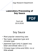 Soy Sauce Progress Seminar