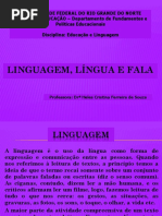 LINGUAGEM E FALA 