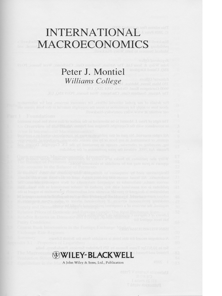 International Macroeconomics Montiel Pdf