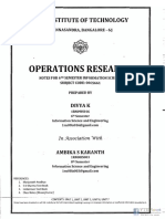Operations Research NOTES by Divya - RNSIT PDF