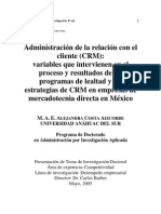 Administración de La Relación Con El Cliente - CRM