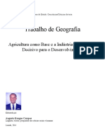 Agricultura Como Base e A Industria Como Factor - Trabalho de Geografia - Augusto Kengue Campos