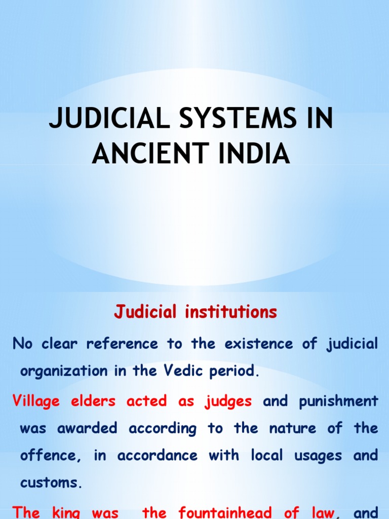 Ancient indian legal system