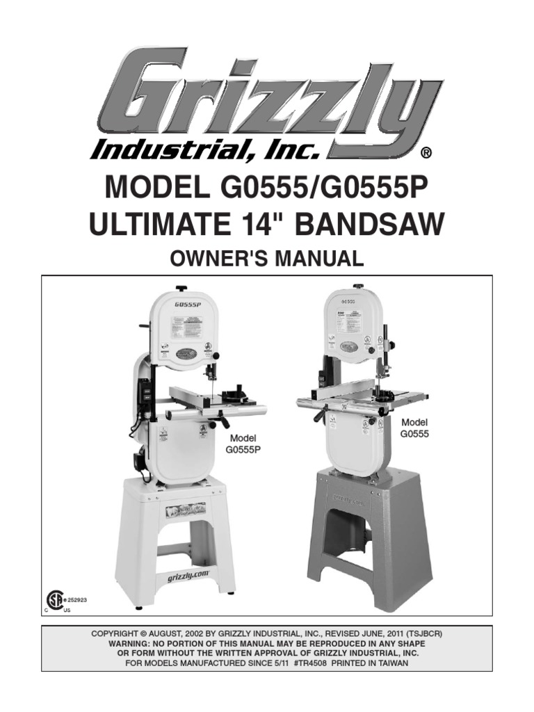 Band Saw Manual PDF Mains Electricity Wire