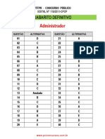 UTFPR - UTFPR 2012 - Engenheiro Civil - Gabarito PDF