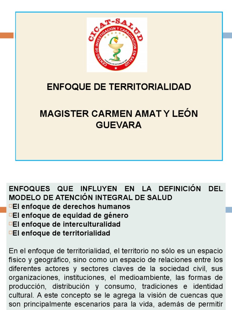 Enfoque de Territorialidad en Salud | PDF | Comunidad | Planificación