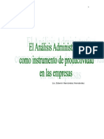 Analisis Administrativo Tema 1 Como Instrumento de Productividad