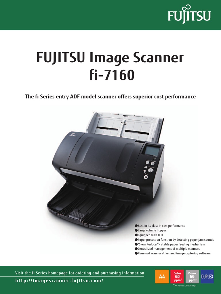 Fi 7160 PDF | PDF | Image Scanner | Media Technology