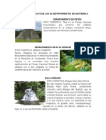 Lugares Turísticos de Los 22 Departamentos de Guatemala Con Imagen