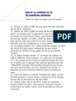 Tips para Mejorar La Calidad en La Instalacion de Nuestras Antenas