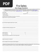 Fire-Safety Merit Badge Worksheet