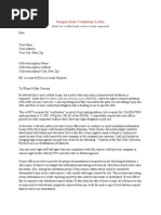 Sample Debt Dispute Letter Fdcpa Collection Agency Government