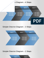 Simple Chevron Diagram - 4 Steps: Item 1 Item 2 Item 2 Item 3 Item 4