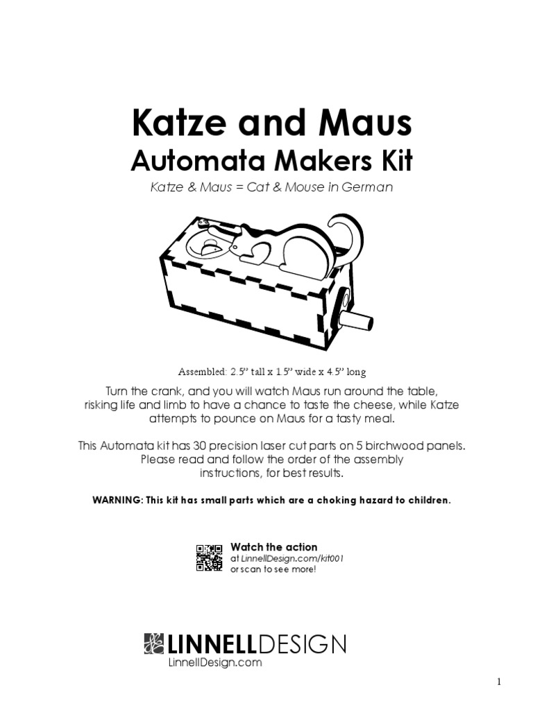 Cat and Mouse Automata Assembly Guide | PDF | Gear | Cats
