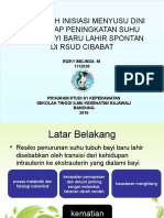 Pengaruh Inisiasi Menyusu Dini Terhadap Peningkatan Suhu Tubuh Bayi Baru Lahir Spontan Di Rsud Cibabat