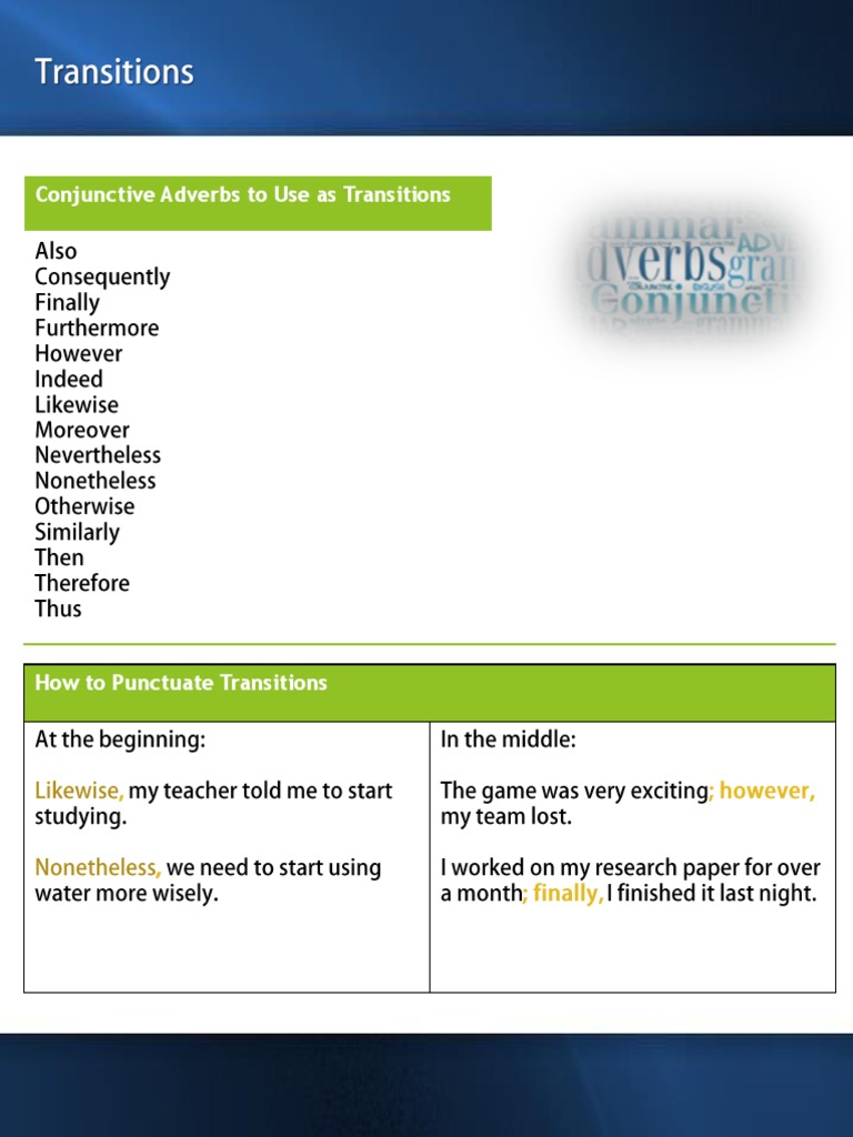 Effective Transition Words Guide | PDF