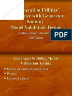 Experience With Generator Stability Slides