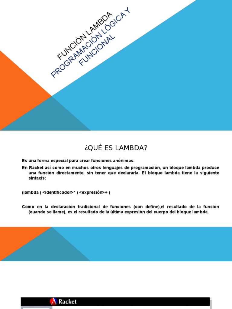 Funciones Lambda en Programación Funcional | PDF | Notación ...