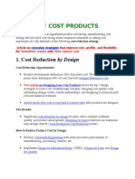 Cost Reduction by Lean Initiative
