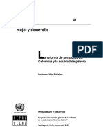 Uribe G. La Reforma de Pensiones en Colombia y La Equidad de Género