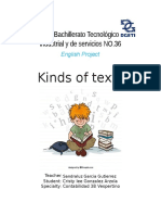 CBTIS NO.36 English Project Kinds of texts