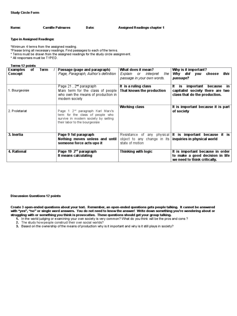 Study Circle Form Chapter 1 | PDF | Philosophical Traditions ...