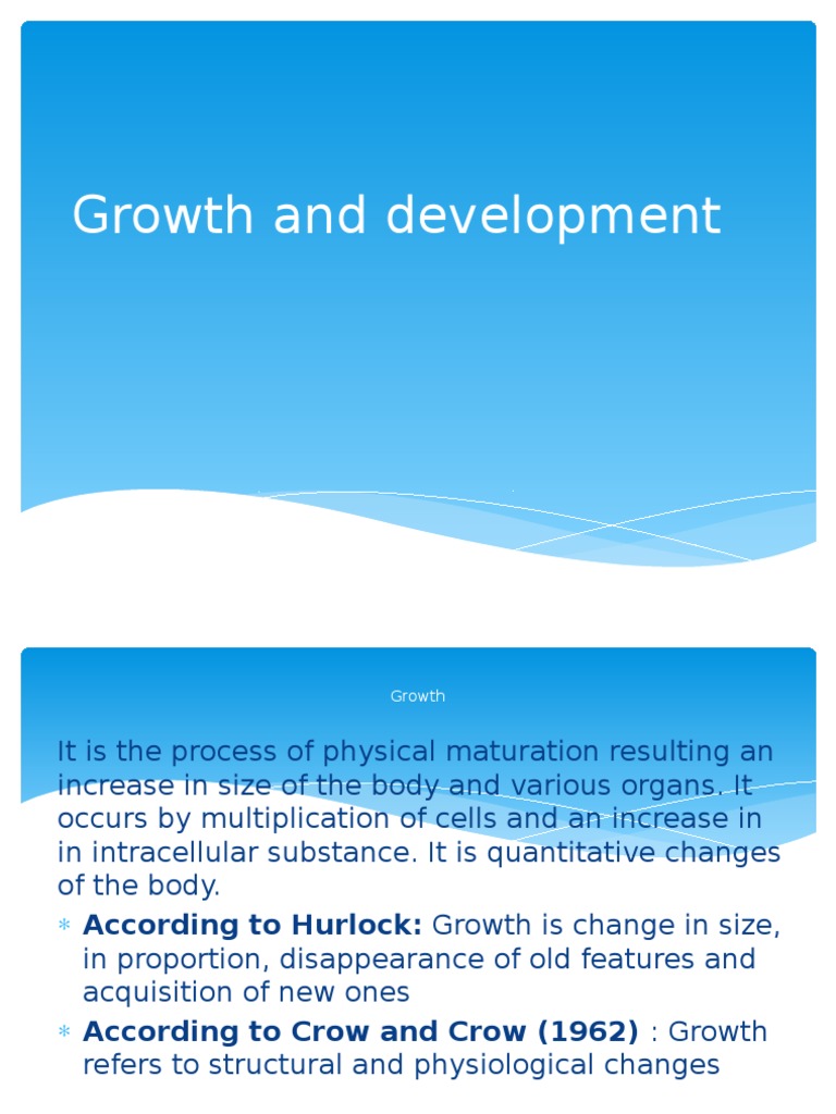 Growth 2nd Unit | PDF | Child Development | Relationships