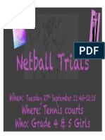 Netball Trials