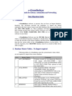 E-Granthalaya: A Digital Agenda For Library Automation and Networking Data Migration Guide 1. Comments