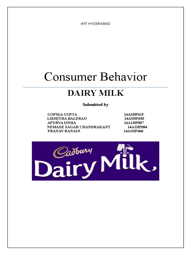 Advertisement of dairy milk in written image