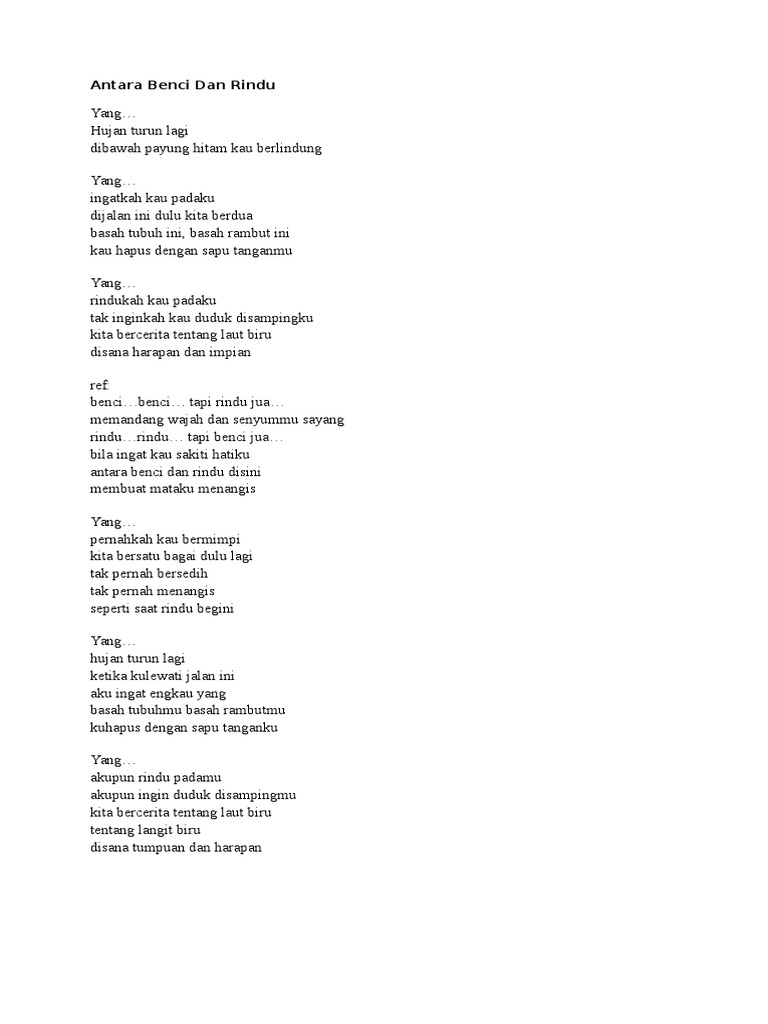 Lirik Lagu Kenangan | PDF
