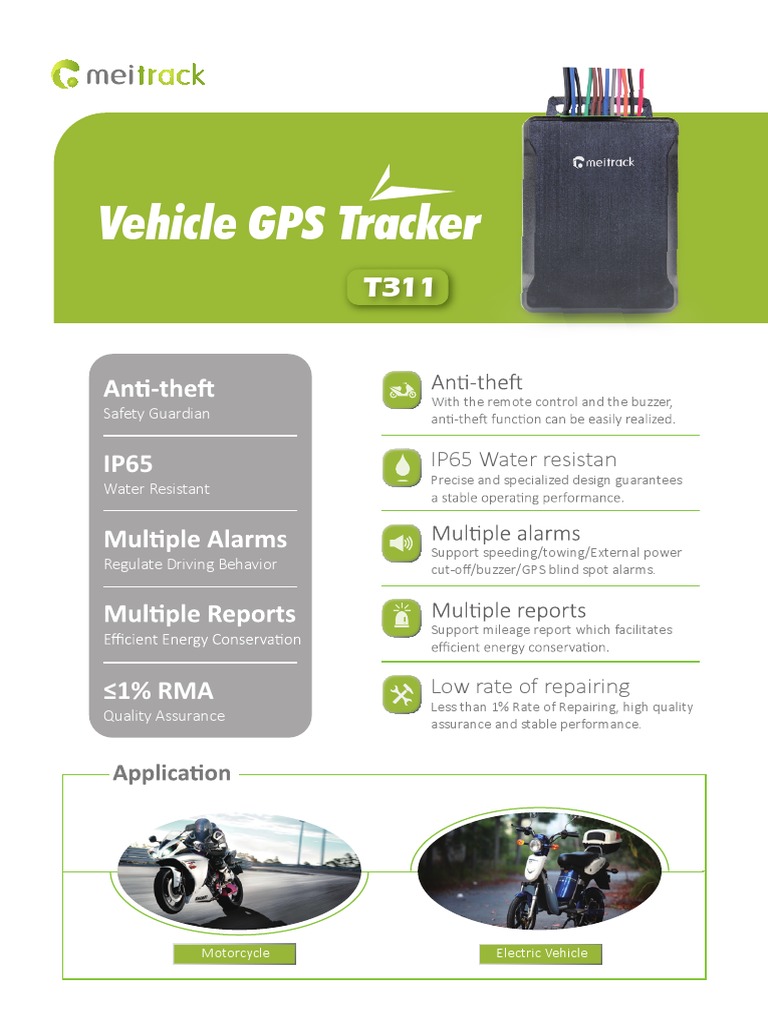 Vehicle GPS Tracker: IP65 Water Resistan | PDF