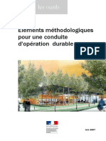 Éléments Méthodologiques Pour Une Conduite D'opération Durable CERTU